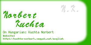 norbert kuchta business card